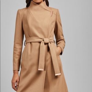 sandra midi wool wrap coat
